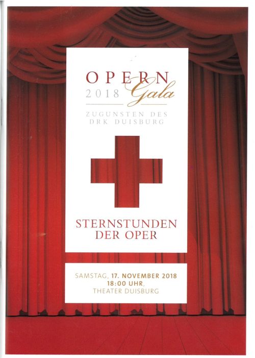 Programmheft zur Operngala 2018 zugunsten des DRK Duisburg, 17. November 2018 im Theater Duisbu ...