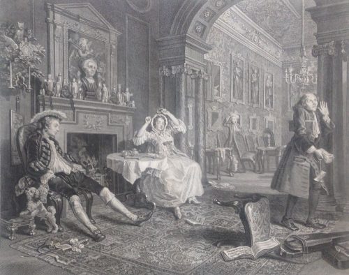 Bernard Baron (Künstler*in), Marriage à la mode, Plate II, 1745