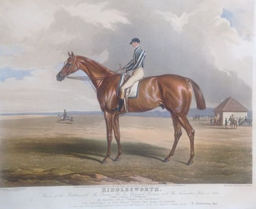 Edward Duncan (Künstler*in), Riddlesworth, Winner of the Riddlesworth, The Dinnner, The Two Thousand Guineas, and The Newmarket Stakes in 1831, 1832