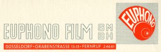 Briefkopf der Euphono Film GmbH, Düsseldorf, 1949