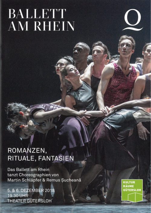 Programmheft Gastspiel des Balletts am Rhein "Romanzen, Rituale, Fantasien" im Theater Güterslo ...