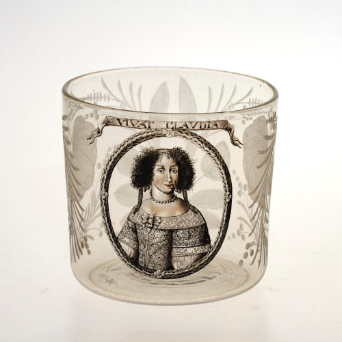 Unbekannt (Ausführung), Becher mit Porträt der Kaiserin Claudia Felicitas von Österreich, um 1673–1676