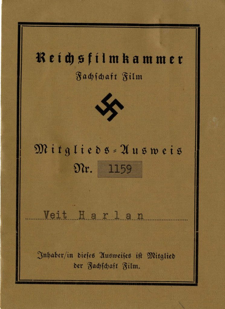 Veit Harlans Mitgliedsausweis der Reichsfilmkammer, 1941