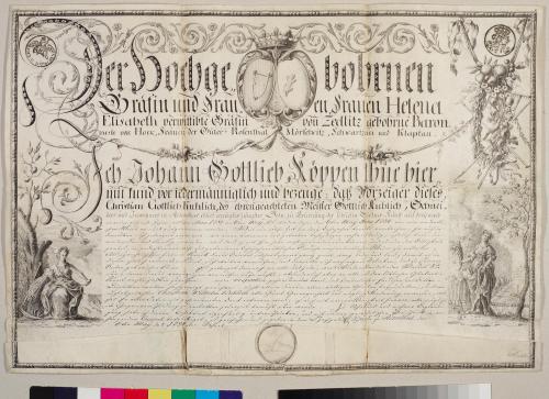 Gärtnerlehrbrief Christian Gottlieb Kuhlich