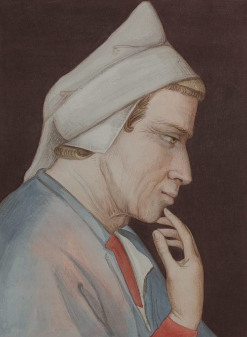 Johann Anton Ramboux (Künstler*in), Selbstbildnis des Giotto di Bondone, 1832/33–1841