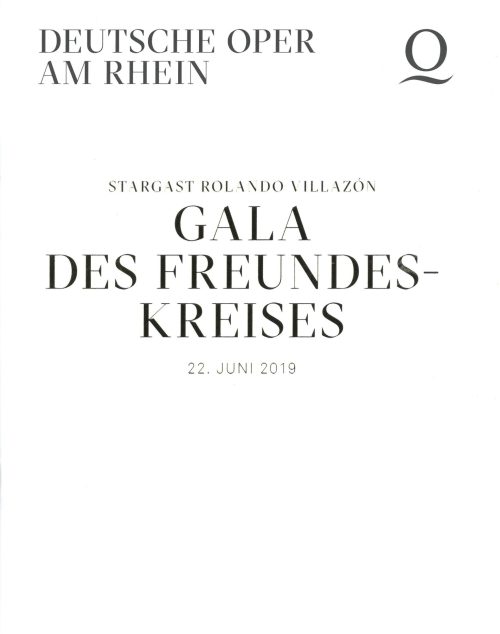 Programmheft zur Gala des Freundeskreises. Stargast Romando Villazón. Konzert am 22. Juni 2019, ...