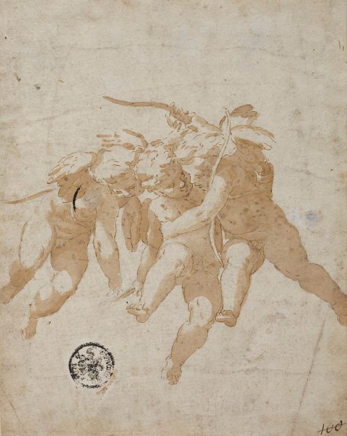 Giulio Romano (Künstler*in), Schwebende Amorinen, 1530er Jahre