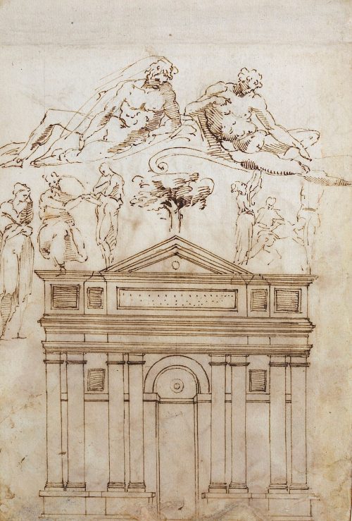 Giovanni Antonio Dosio (Künstler*in), Figurenstudien nach Michelangelos Eherner Schlange, 2. Hälfte 16. Jahrhundert