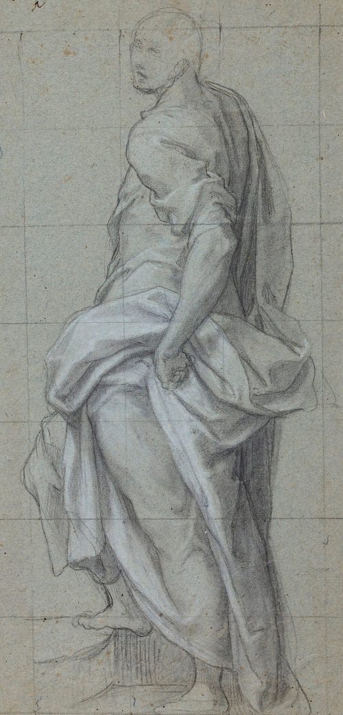 Giovanni Battista Ricci (Künstler*in), Stehende männliche Mantelfigur, um 1600