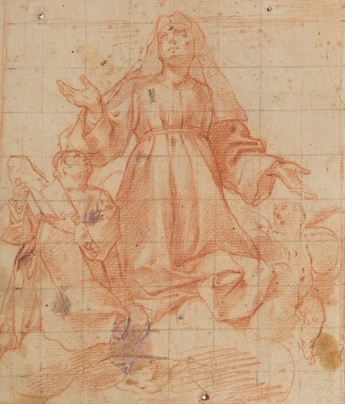 Francesco Vanni (Umkreis), Auffahrende hl. Katharina von Siena, um 1600