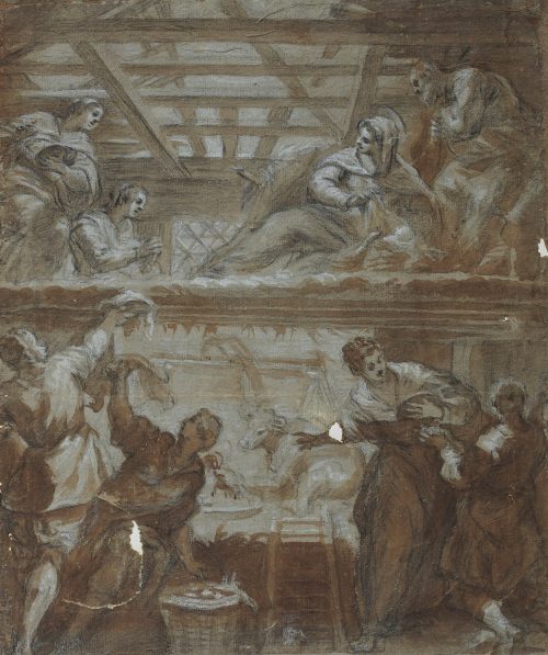 Tintoretto (Künstler*in), Die Anbetung der Hirten, nach 1588