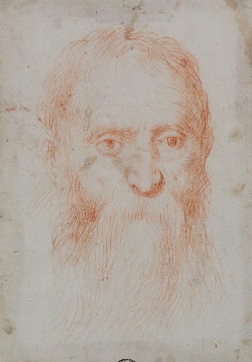 Jacopo Palma <il Giovane> (Künstler*in), Portrait eines bärtigen Mannes, wohl Jacopo Tintoretto, um 1588–1590