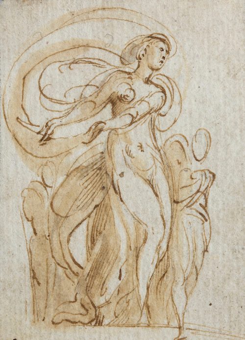 Parmigianino (Künstler*in), Studie zu Maria in einer Verkündigung, 1534–1535