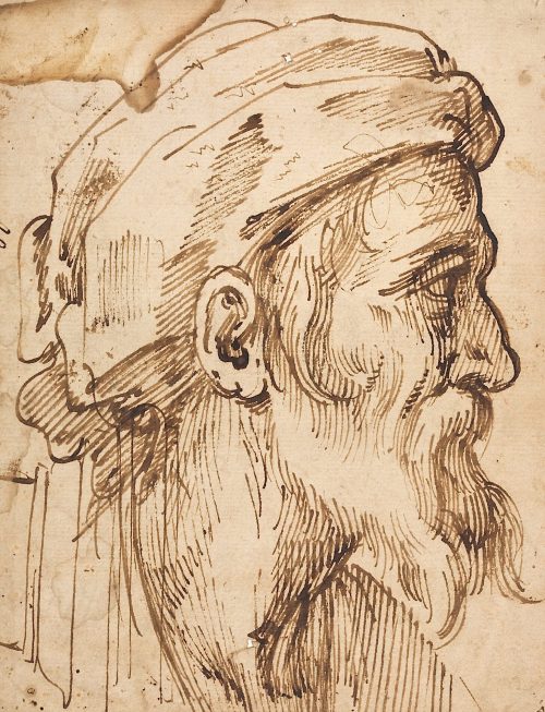 Bartolomeo Passarotti (Künstler*in), Porträtkopf Michelangelos, nach 1564/1566