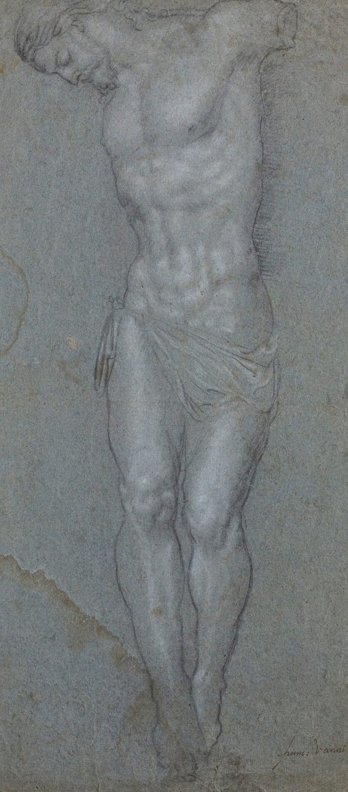 Francesco Vanni (Künstler*in), Aktstudie zu Christus am Kreuz, 1602