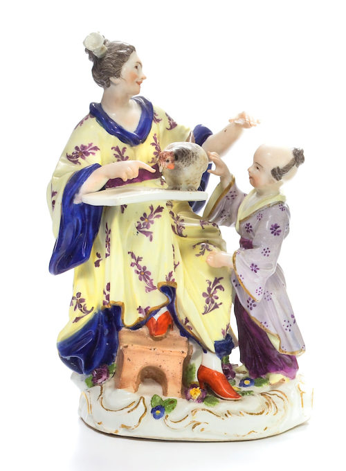 Staatliche Porzellan-Manufaktur Meissen GmbH (Ausführung), Japanerin mit Huhn und Kind, um 1750