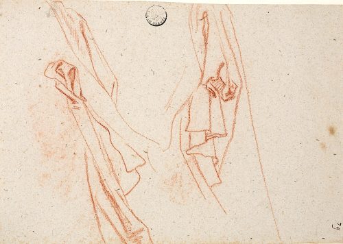 Giovanni Lorenzo Bernini (Künstler*in), Studien zum Gewand und dem linken (und rechten?)  Arm des hl. Longinus, um 1629