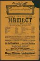 Theaterzettel zu "Hamlet" von William Shakekspeare. Aufführung am 5. Februar 1918  im Schauspie ...