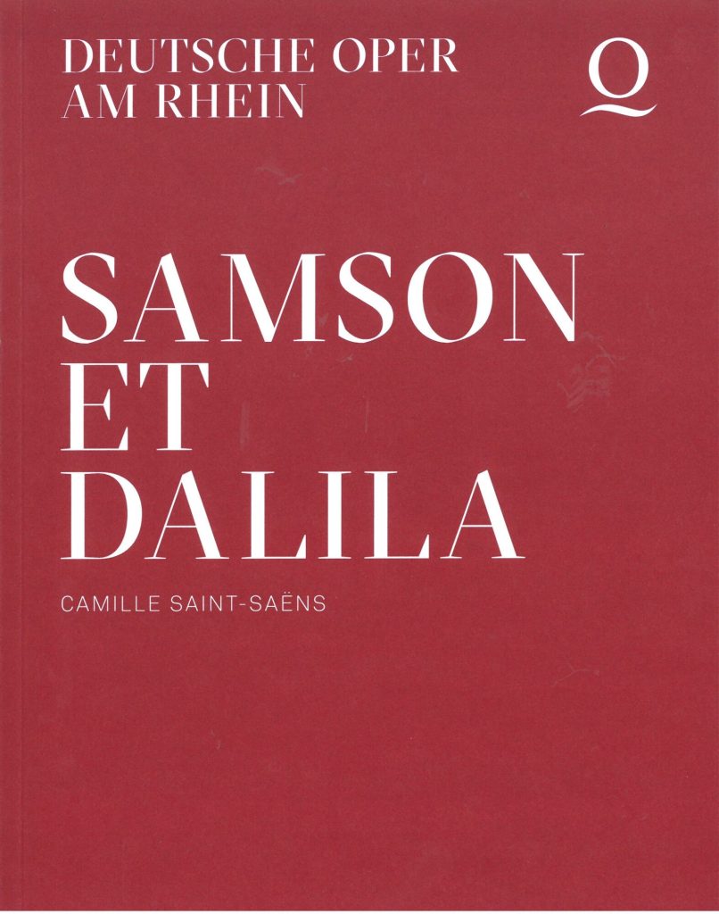 Programmheft zu "Samson et Dalila" von Camille Saint-Saens. Premiere an der Deutschen Oper am R ...