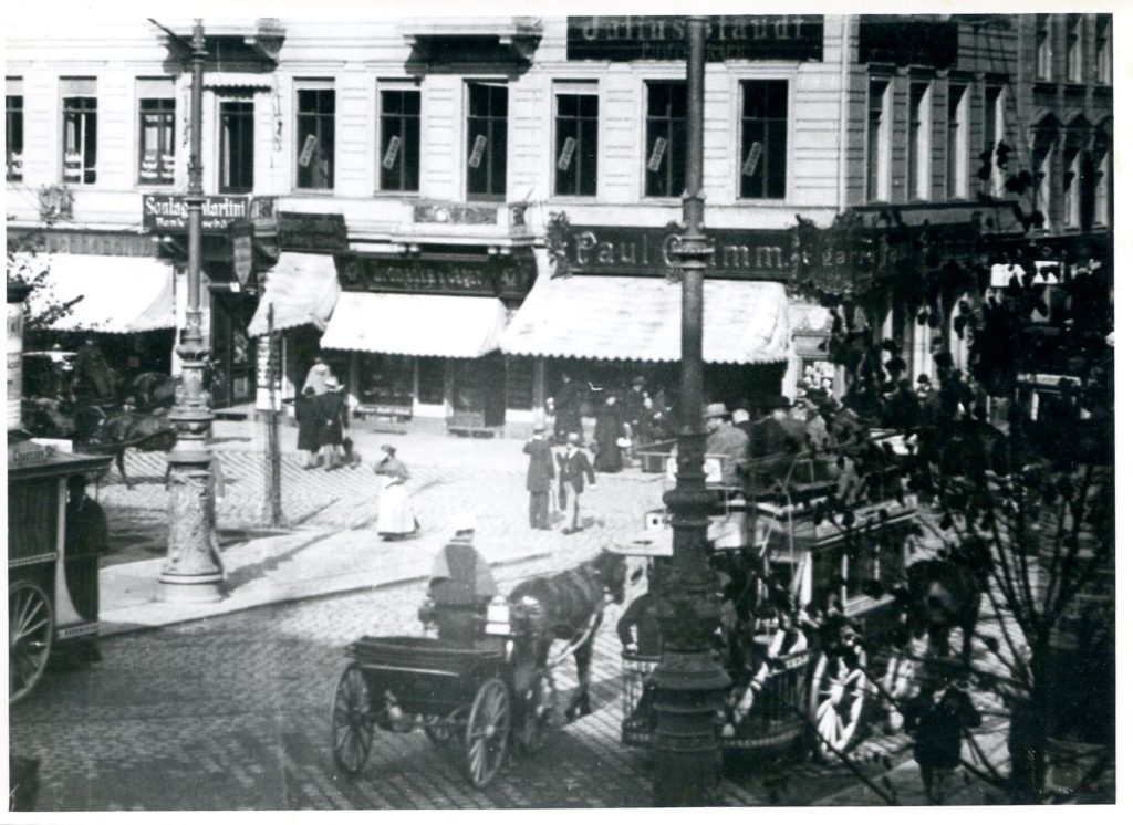 Szenenfoto aus dem Film "UNTER DEN LINDEN", Max Skladanowsky, Berlin, 1896