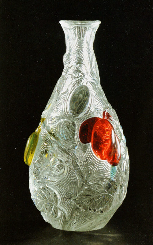 Thomas Webb & Sons (Hersteller*in), "Rock-Crystal"-Vase, um 1885