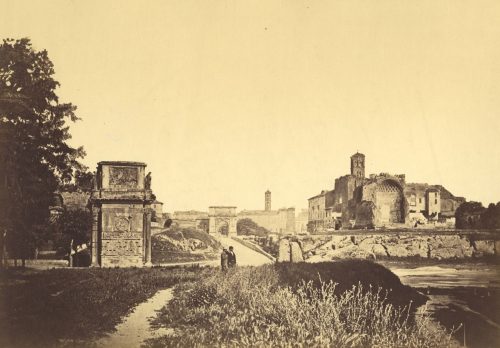 Unbekannt (Künstler*in), Ohne Titel  (Via del Campidoglio mit Konstantinsbogen im Vordergrund, Rom), 1860s–1880s