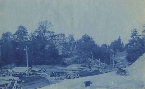 Unbekannt (Künstler*in), T. L.- E. & P. Ry.: Little Otter Trestle. Oct 6th 1895, 1895