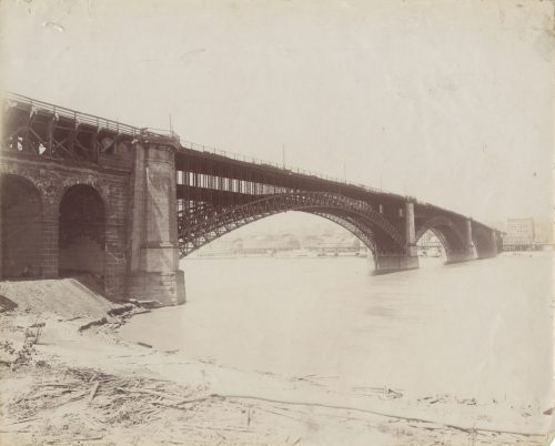 Unbekannt (Künstler*in), Eisenbahnbrücke von N. East, St. Louis Missouri, ca. 1900