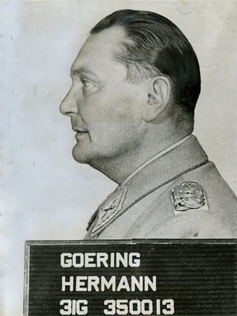 „Dem Prozess als Kriegsverbrecher begegnen“, Hermann Göring, Pressefoto, 04.11.1945