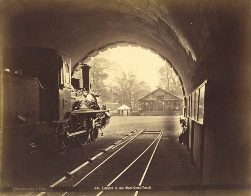 Michael Frankenstein & Co. (Künstler*in), Einfahrt in den Mont-Cenis-Tunnel, ca. 1880