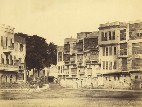 Wilhelm Hammerschmidt (Künstler*in), Coptische Häuser, an der Esbekieh in Kairo, 1860s