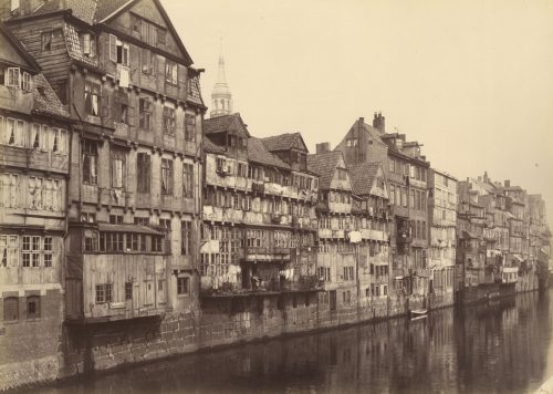 Georg Koppmann (Künstler*in), Hamburg: Mührenfleth von der Brooksbrücke aus gesehen, 1884