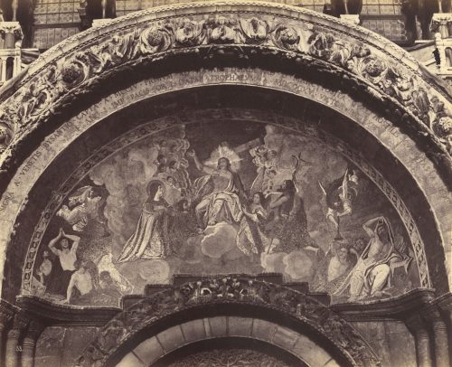 Carlo Naya (Künstler*in), Venedig, Mosaik oberhalb des Haupt Portals der Marcus Kirche, das letzte Gericht, ca. 1870