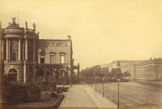 Blick vom Opernhaus nach den Linden (Kaiserliches Palais, Kunst-Akademie)