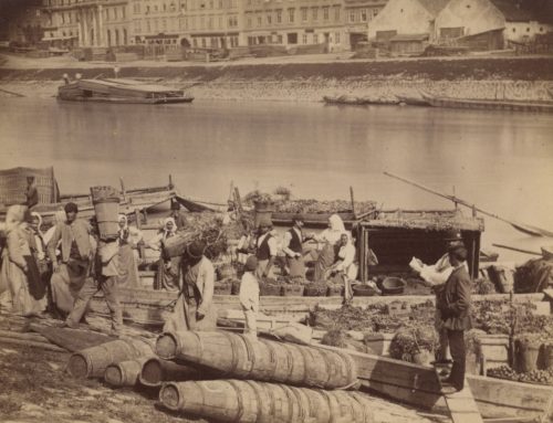 Otto Schmidt (Künstler*in), Der Obstmarkt am Schanz'l, ca. 1873