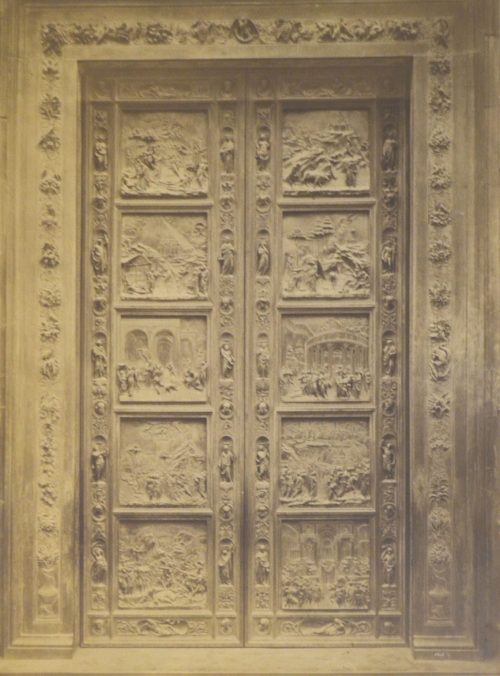 Fratelli Alinari (Künstler*in), Ohne Titel (Thüre des Battistero in Florenz Porta von Lorenzo Ghiberti, sogenannte Porta del Paradiso), 1870–1890