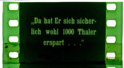 Filmkader zeigt Einzelbild des Films.
