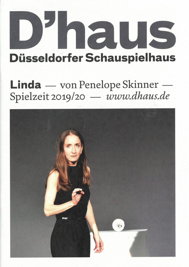 Programmheft zu "Linda" vonPenelope Skinner. Premiere am 3. November 2019 im Schauspielhaus, Kl ...