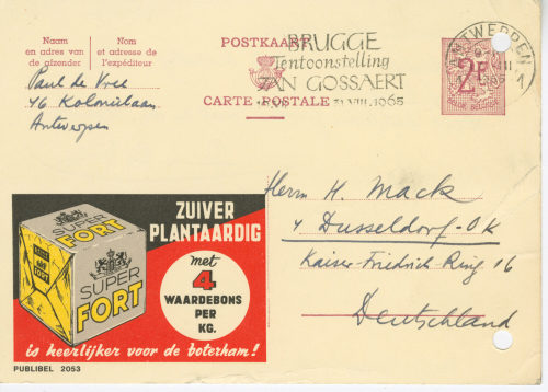 Heinz Mack (Absender*in), Korrespondenz von Paul de Vree an Heinz Mack, 16.03.1965