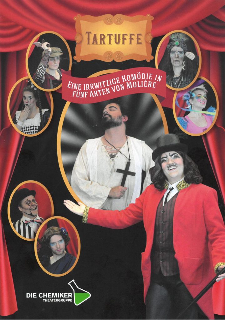 Tartuffe von Molière (Programmzettel). Premiere am 19.1.2020 auf der Studiobühne im Theatermuse ...