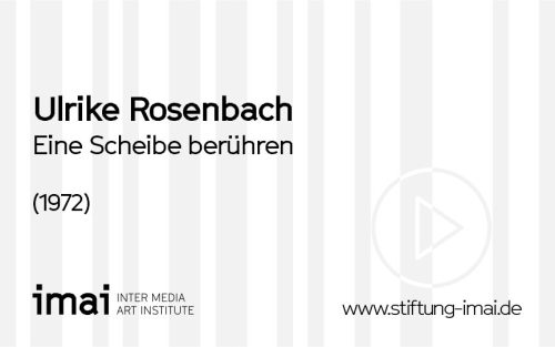 Ulrike Rosenbach (Künstler*in), Eine Scheibe berühren, 1972