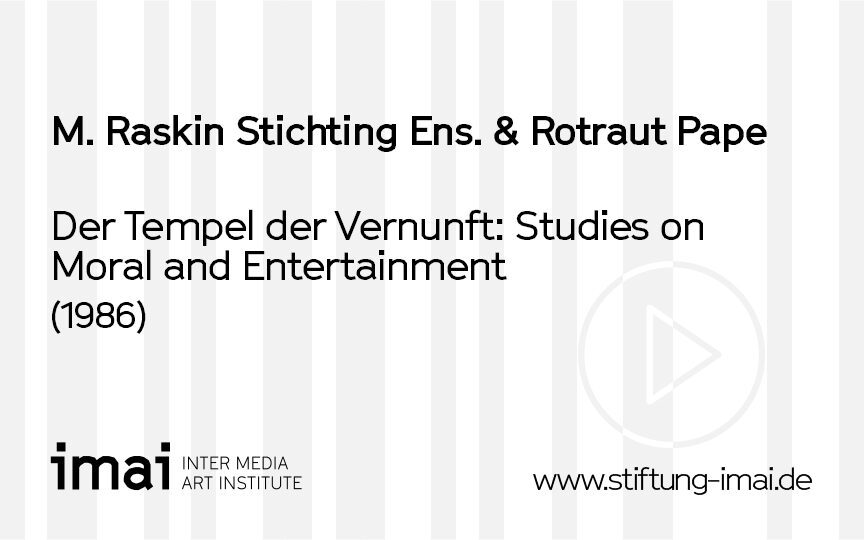 Der Tempel der Vernunft: Studies on Moral and Entertainment