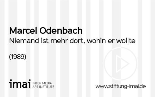 Marcel Odenbach (Künstler*in), Niemand ist mehr dort, wohin er wollte, 1989