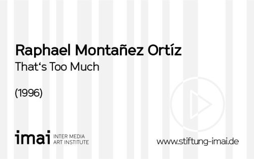 Raphael Montañez Ortíz (Künstler*in), That's Too Much, 1996