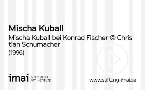 Mischa Kuball (Künstler*in), Mischa Kuball bei Konrad Fischer © Christian Schumacher, 1996