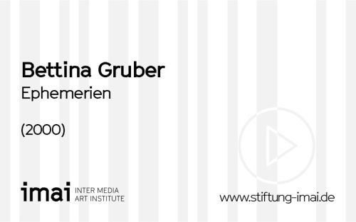 Bettina Gruber (Künstler*in), Ephemerien, 2000