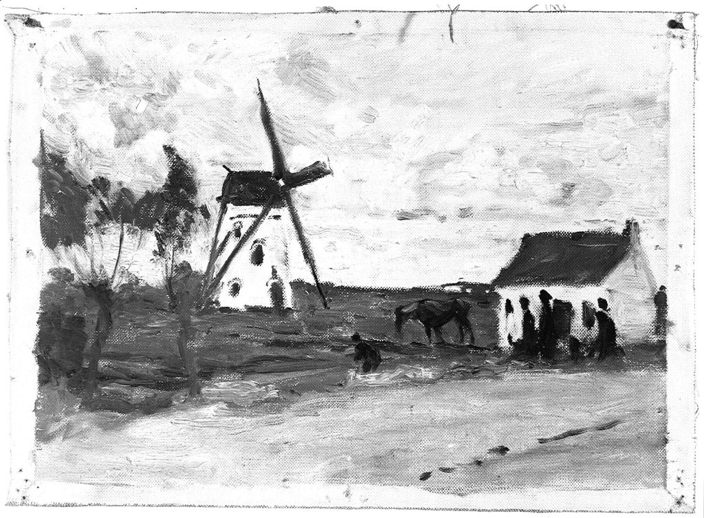 Olof Jernberg, Landschaft mit Windmühle, Kunstpalast, Düsseldorf, Inv.-Nr. M JE 71