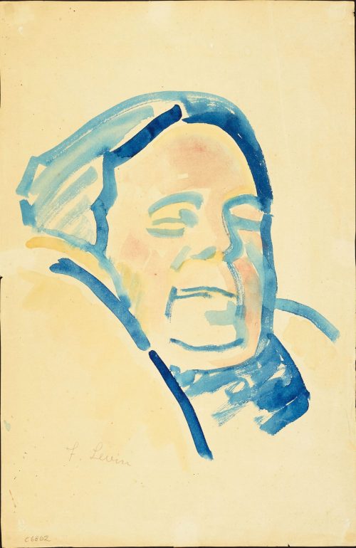 Julo Levin (Künstler*in), Recto: Marktfrau. Verso: Portraitskizze, ohne Jahr