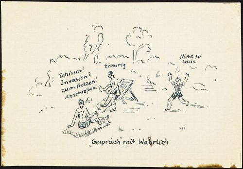 Franz Monjau (Künstler*in), "Gespräch" mit Wahrlich, ohne Jahr