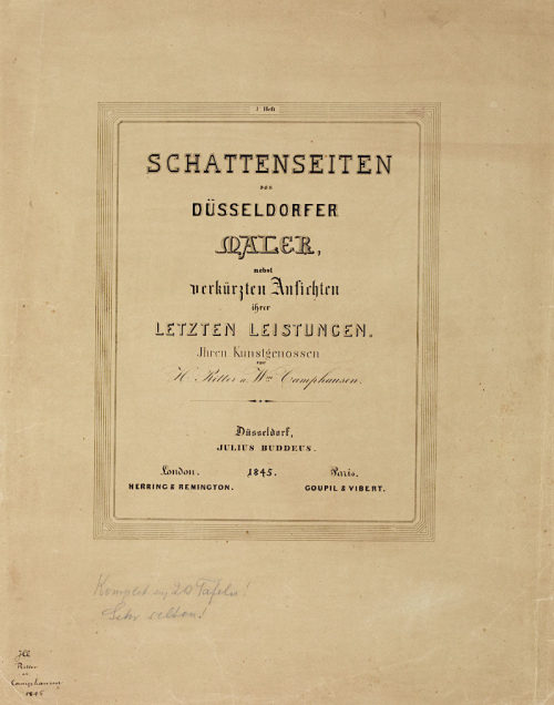 Henry Ritter (Künstler*in), Titelblatt, 1845